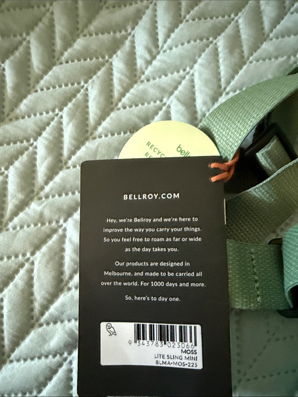 Bellroy Sage Green Sling Pouch - Picture 2 of 11